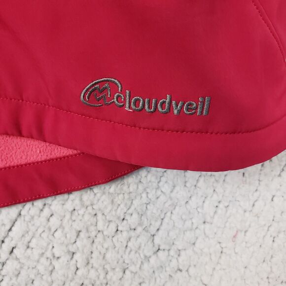 Cloudveil Softshell Jacket Womens L Red Hooded Outdoorcore Functional Athletic - Picture 5 of 13